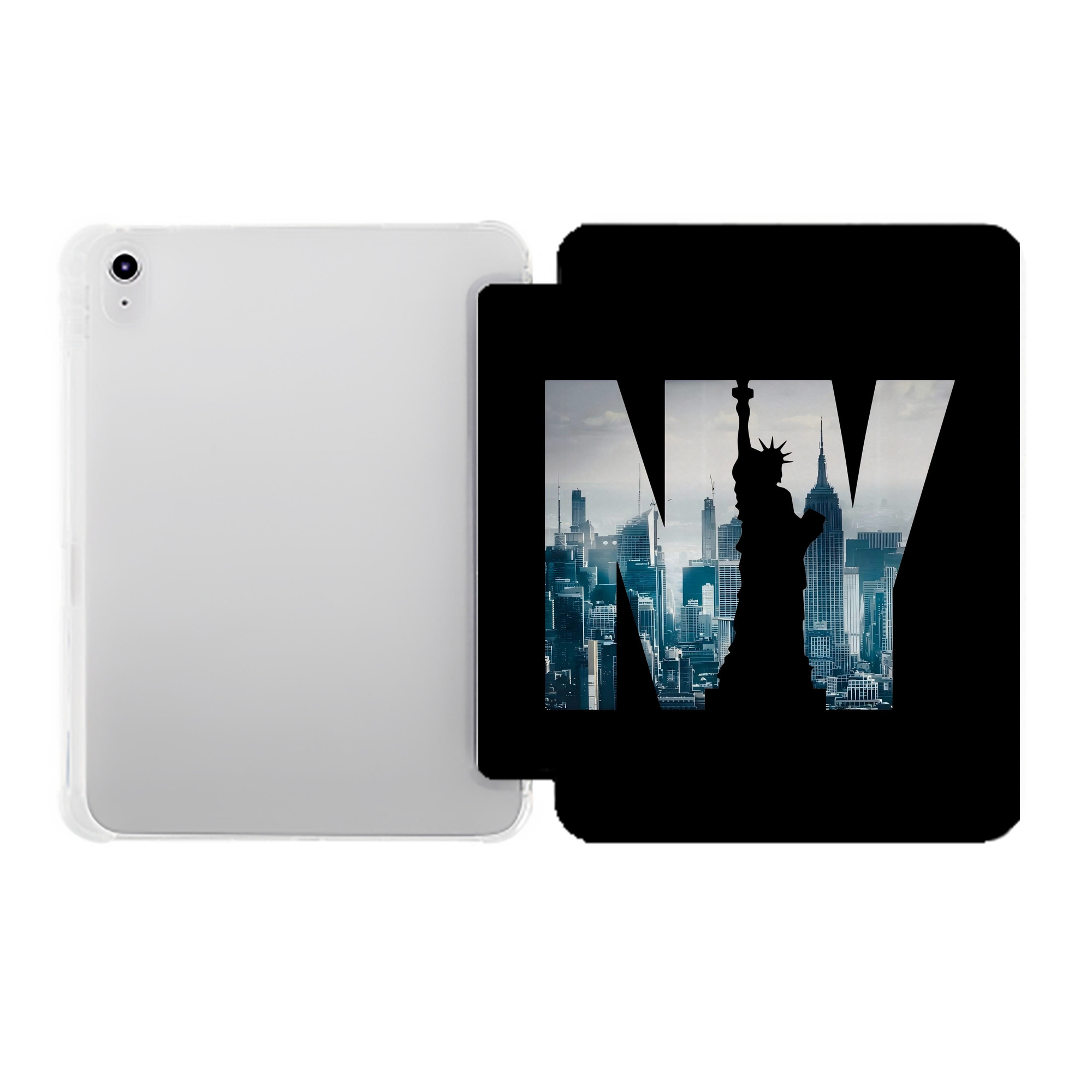 New York Yankees 142 Premium Tri-Fold PU Leather & Silicone IPad Case With Pencil Slot – Fits 9.5,10.5,10.9 – Adjustable Stand, Slim, Protective